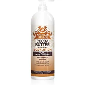 10. American Dream Cocoa Butter original body lotion avec vitamin E & Aloe