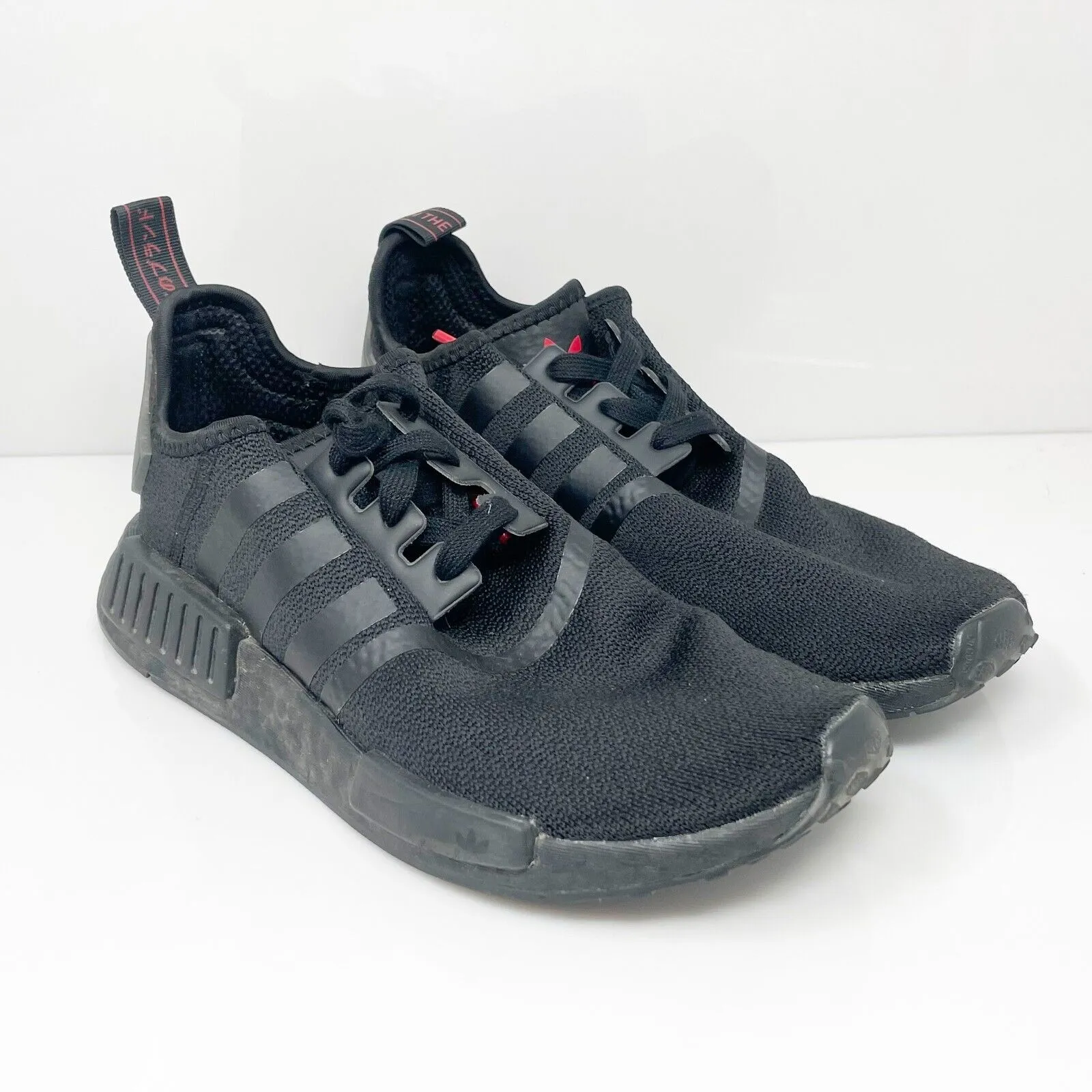 Adidas Womens NMD R1 FY9387 Black Running Shoes Sneakers Size 8.5