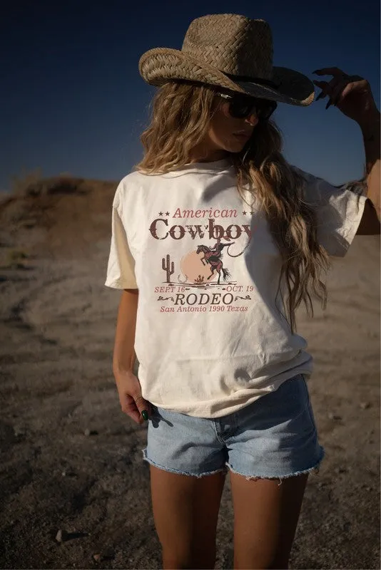 American Cowboy Rodeo 1990 Graphic Tee