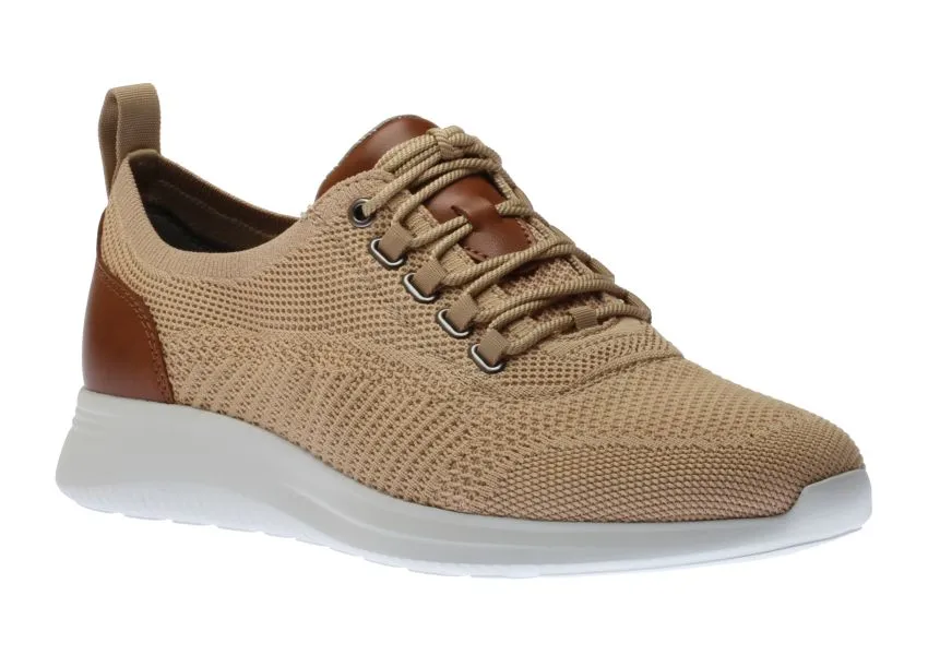 Amherst Taupe Knit Lace-Up Sneaker