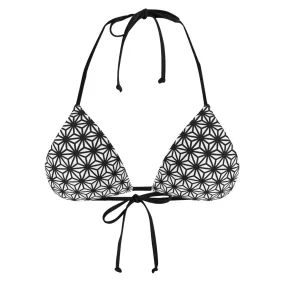 ASANOHA BLACK STRING BIKINI TOP