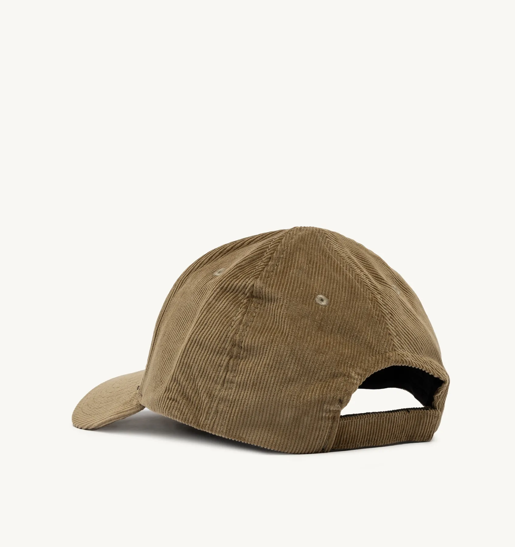 AUTRY APPAREL WOMAN  BASEBALL CAP IN EMBROIDERED BEIGE CORDUROY