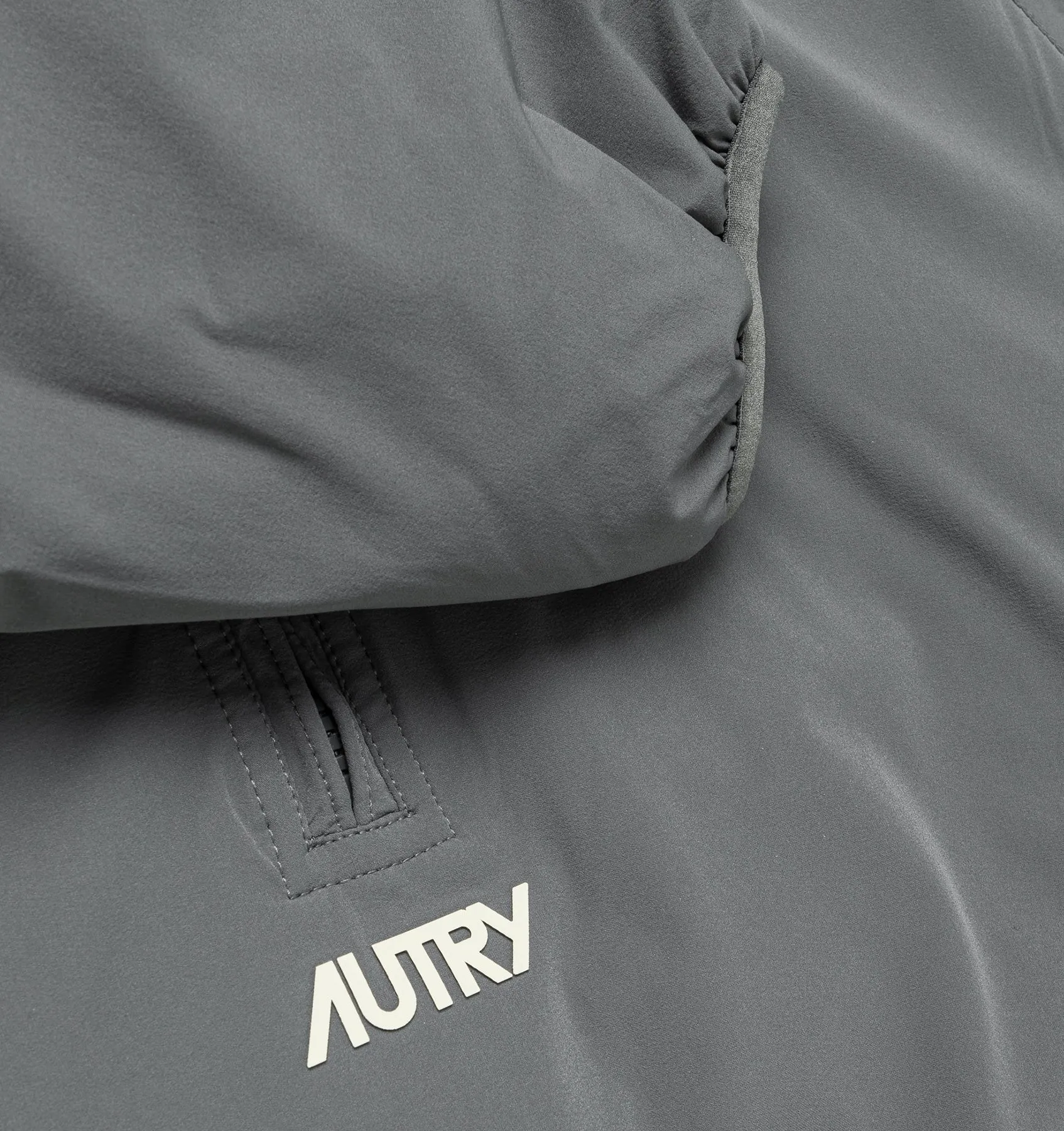 AUTRY APPAREL WOMAN  UNISEX ANORAK IN GRAY PADDED NYLON