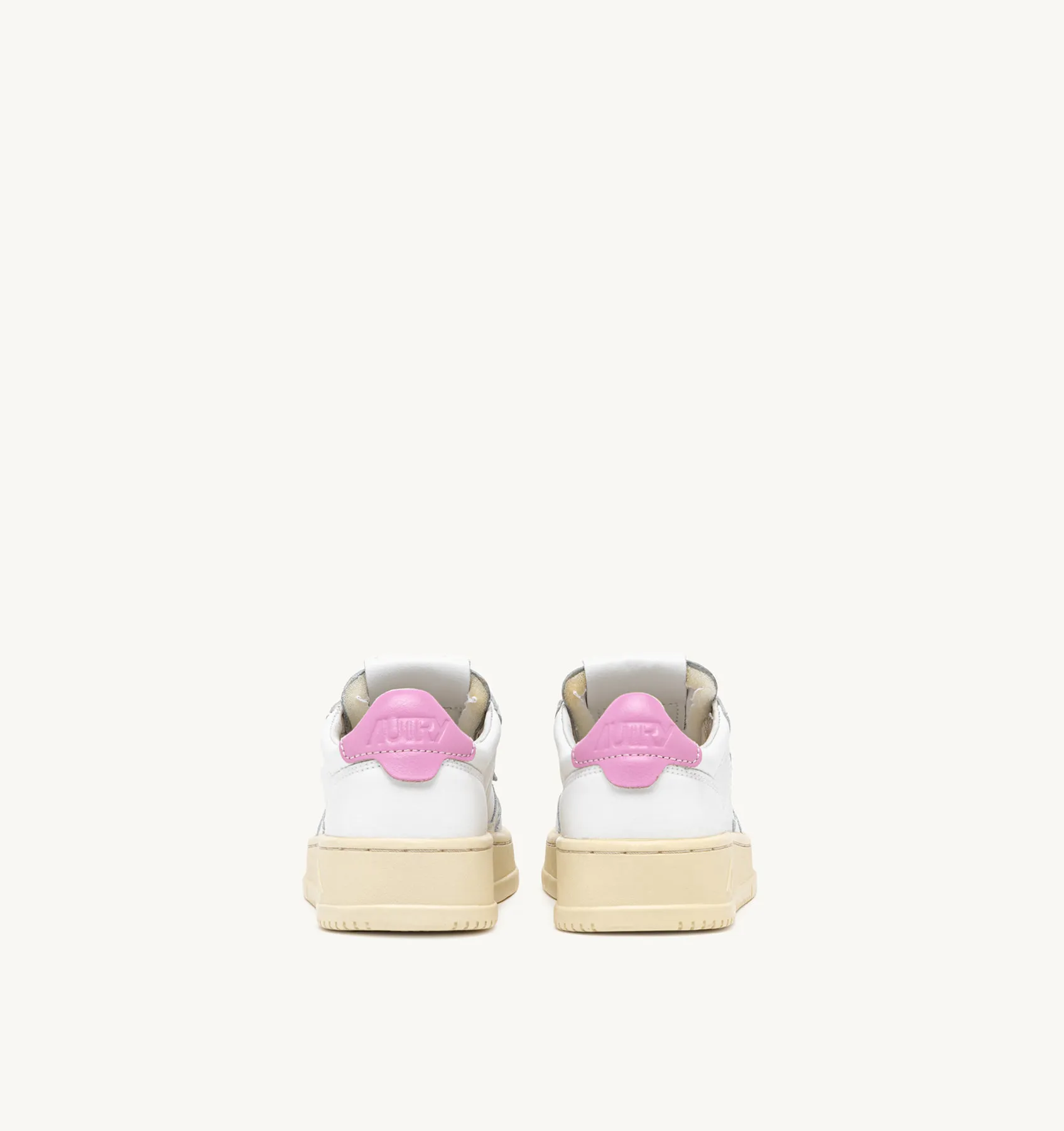 AUTRY SNEAKERS KID  MEDALIST KIDS' LOW SNEAKERS IN WHITE AND PINK LEATHER