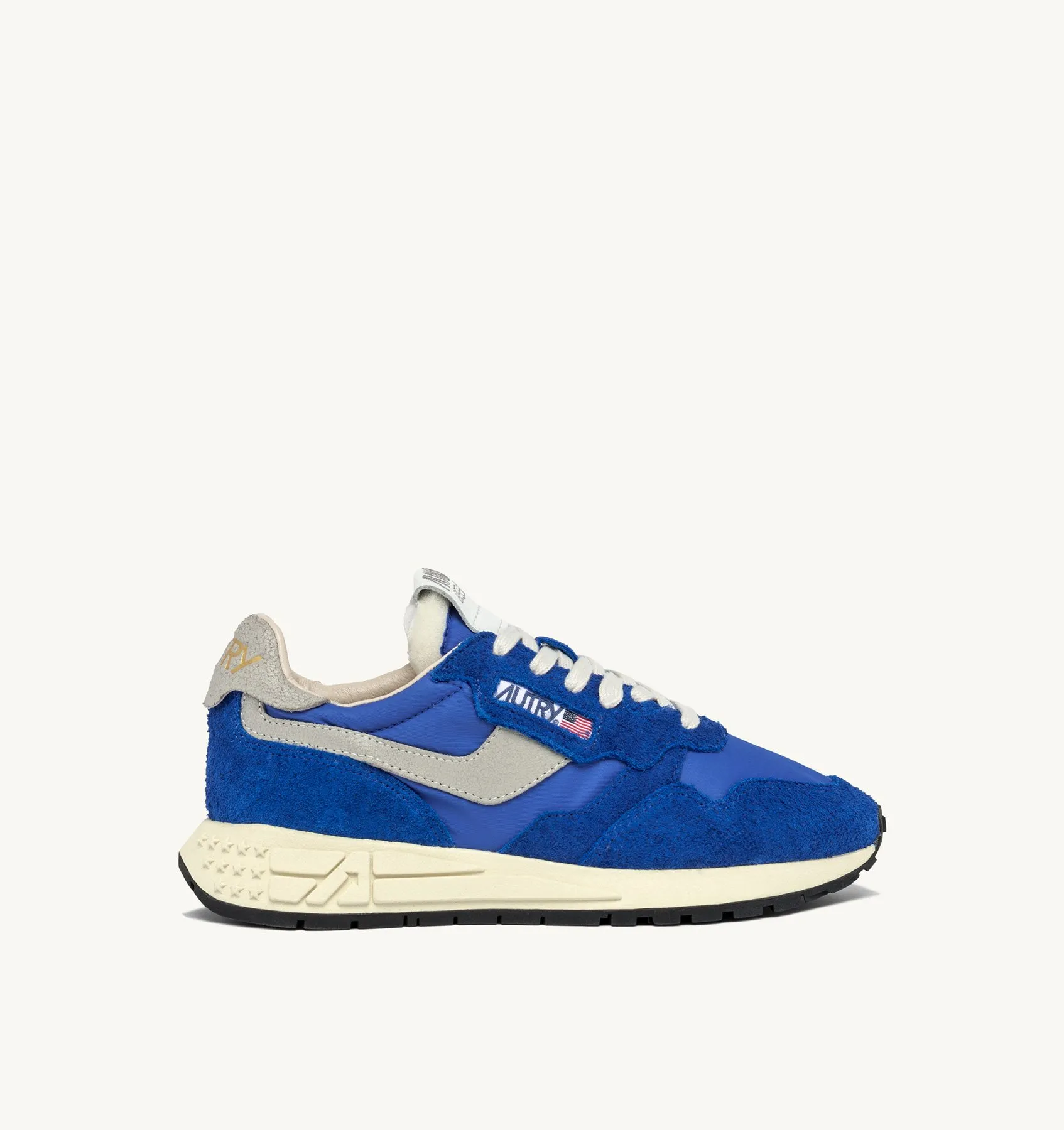 AUTRY SNEAKERS WOMAN  REELWIND LOW SNEAKERS IN BLUE NYLON AND SUEDE