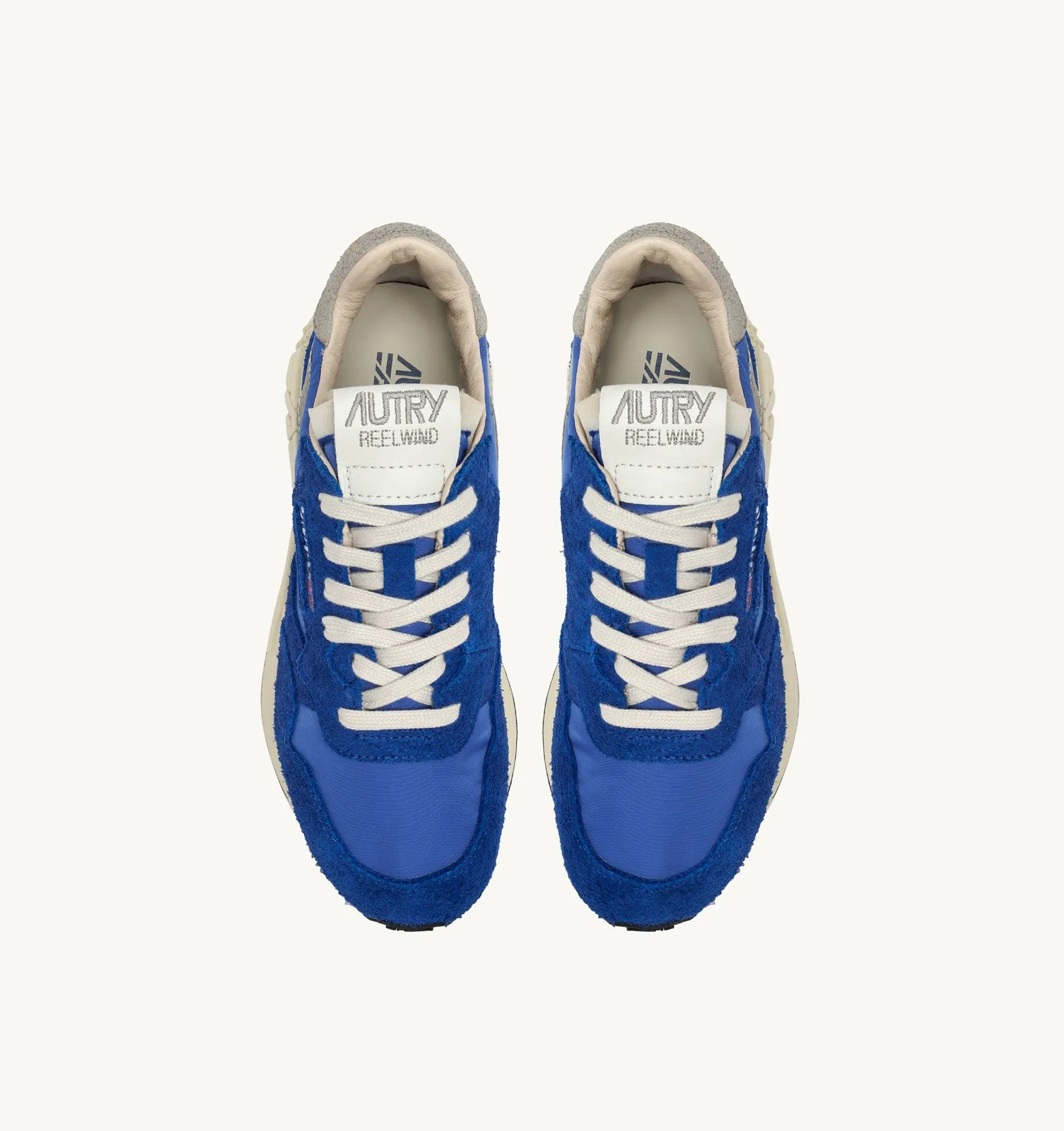 AUTRY SNEAKERS WOMAN  REELWIND LOW SNEAKERS IN BLUE NYLON AND SUEDE