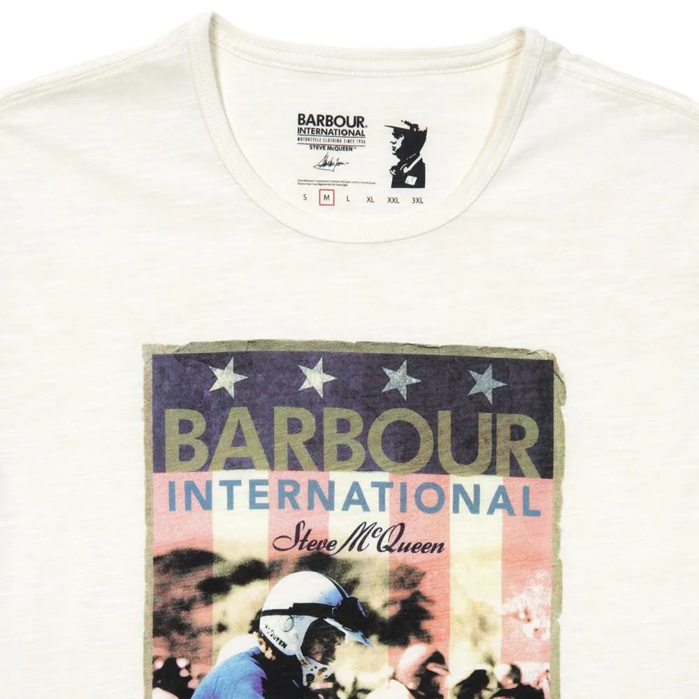 Barbour Steve McQueen Stars TeeChalk