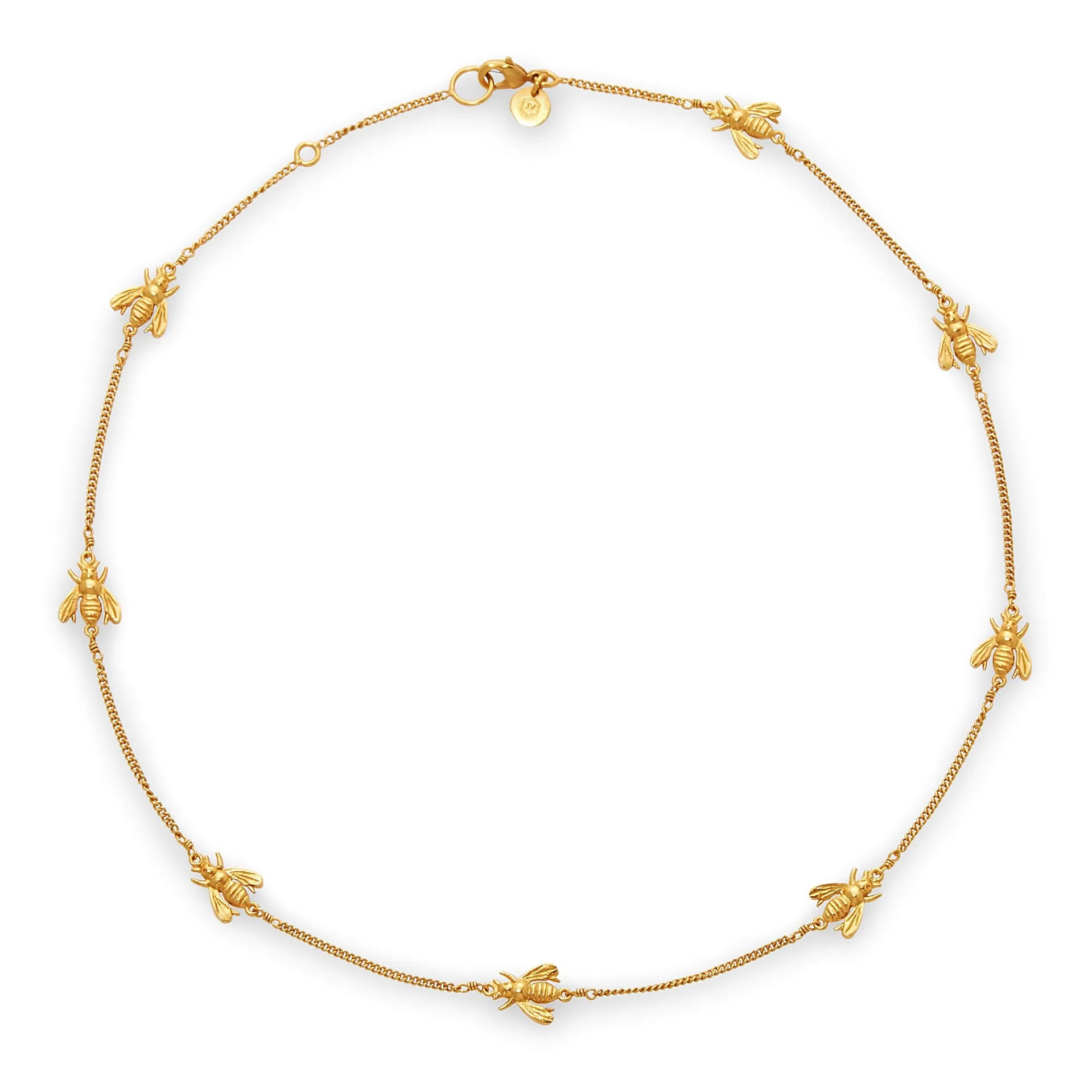 Bee Delicate Gold Station Necklace by Julie Vos