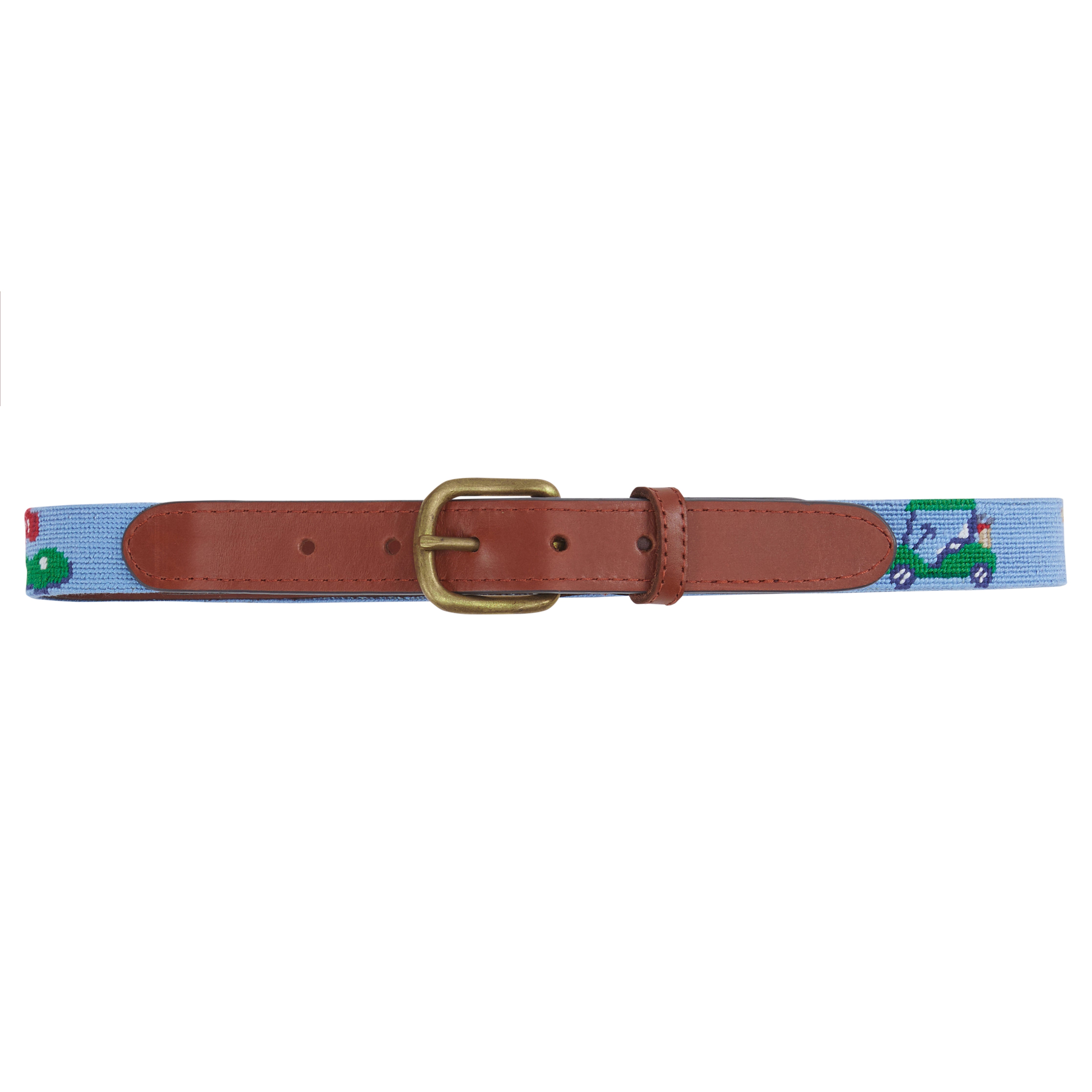 Boy's Needlepoint Belt - Light Blue