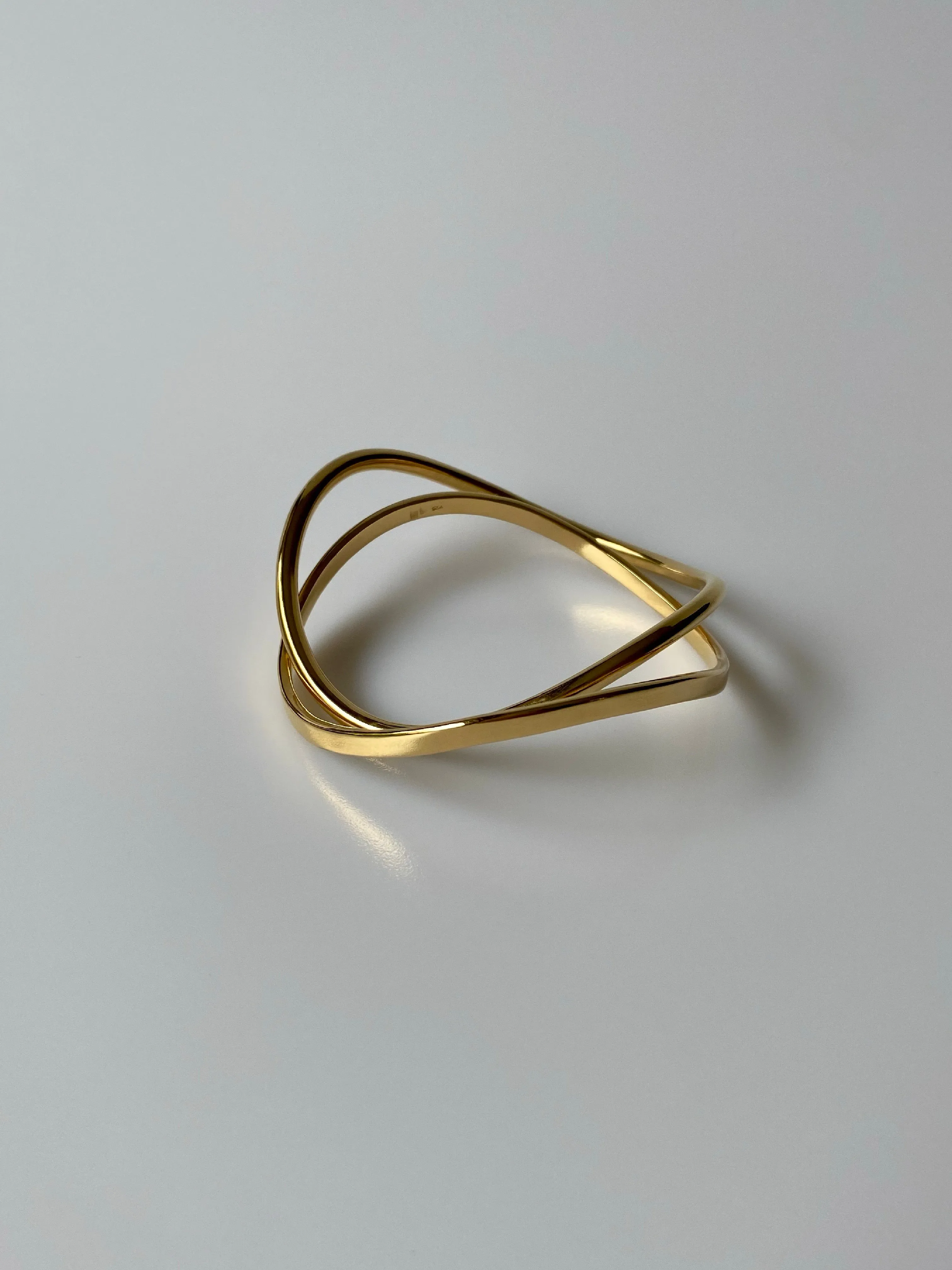 Bracelet 'Duo’ 14 karat gold