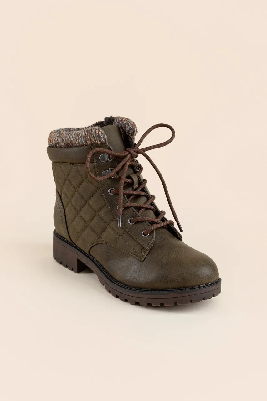 Brianne Quilted Hiker Boots