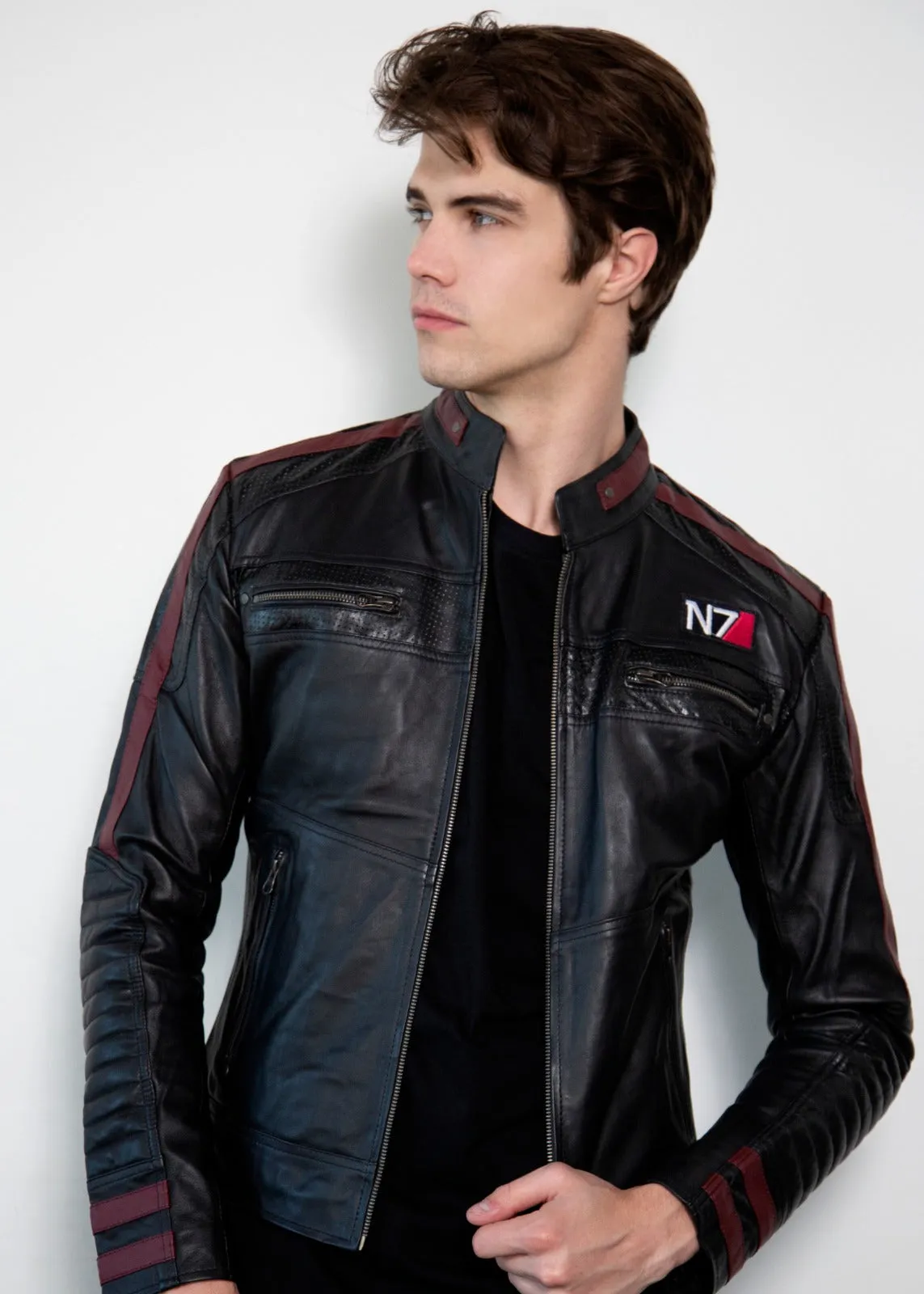 Buy Mens Commander Shepard Mass Effect N7 Leather Jacket | BioWare