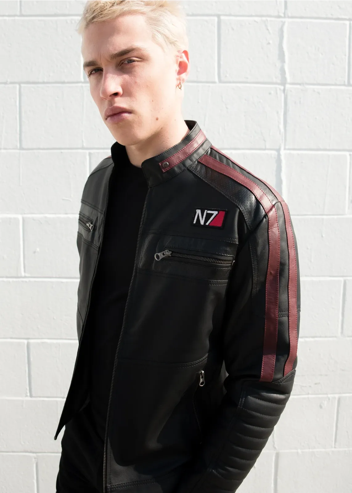 Buy Mens Commander Shepard Mass Effect N7 Leather Jacket | BioWare