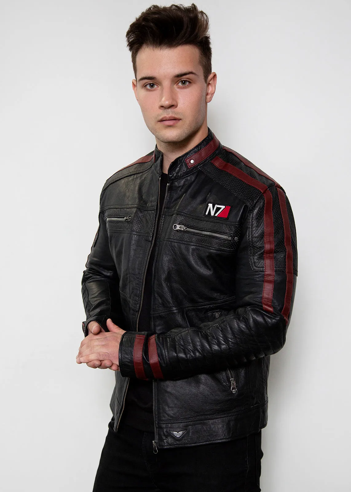 Buy Mens Commander Shepard Mass Effect N7 Leather Jacket | BioWare