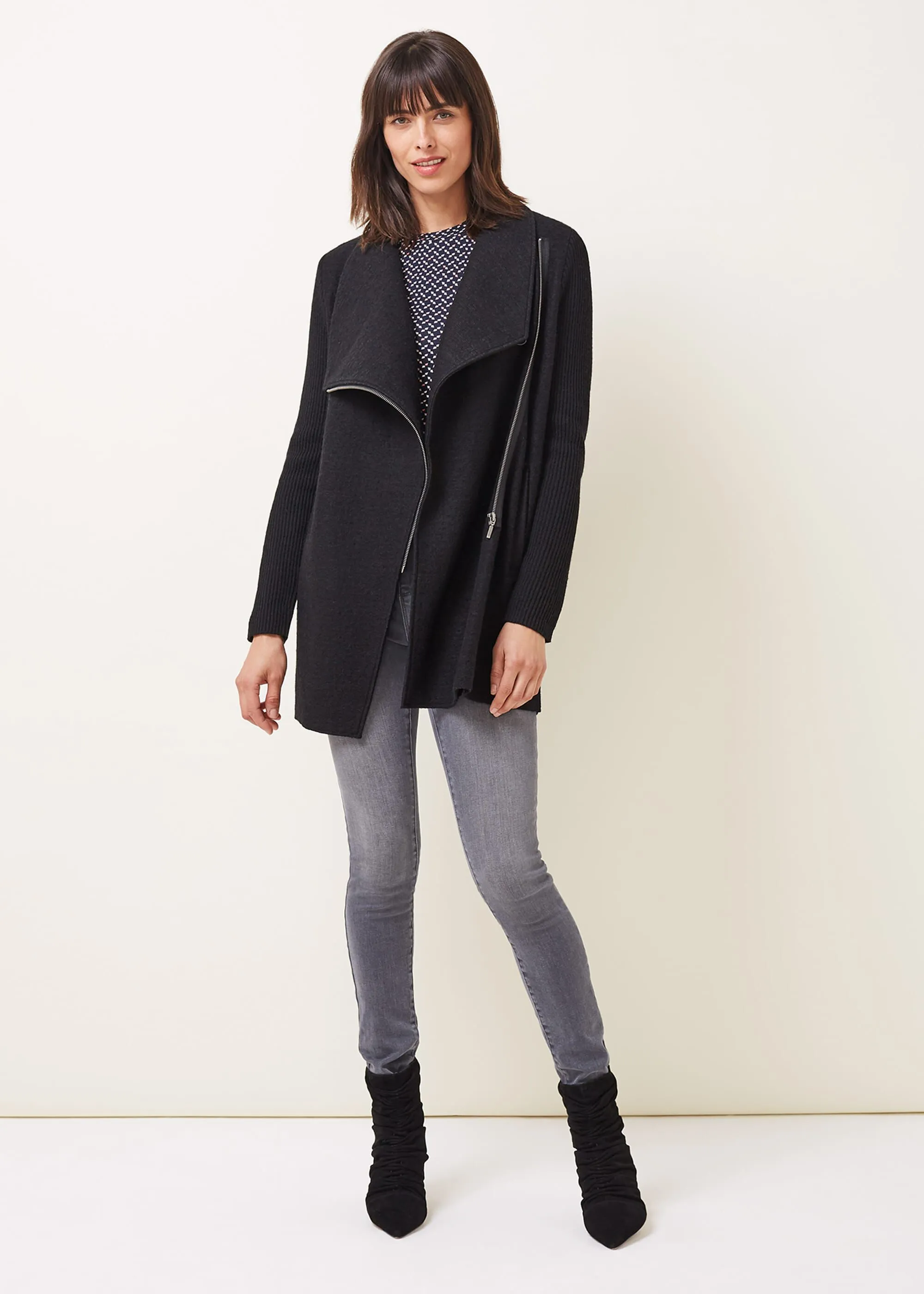 Byanca Zip Knit Coat