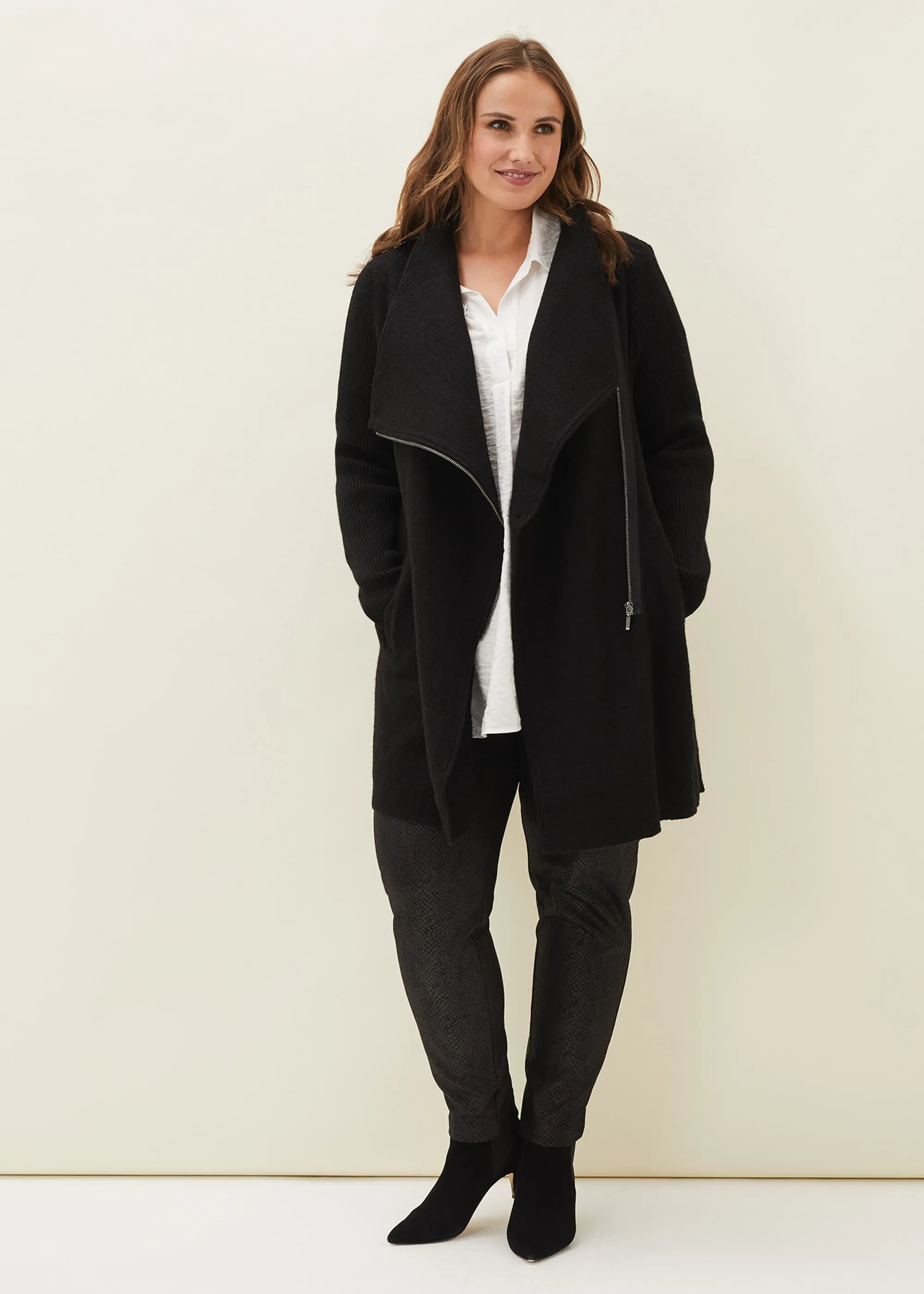 Byanca Zip Knit Coat