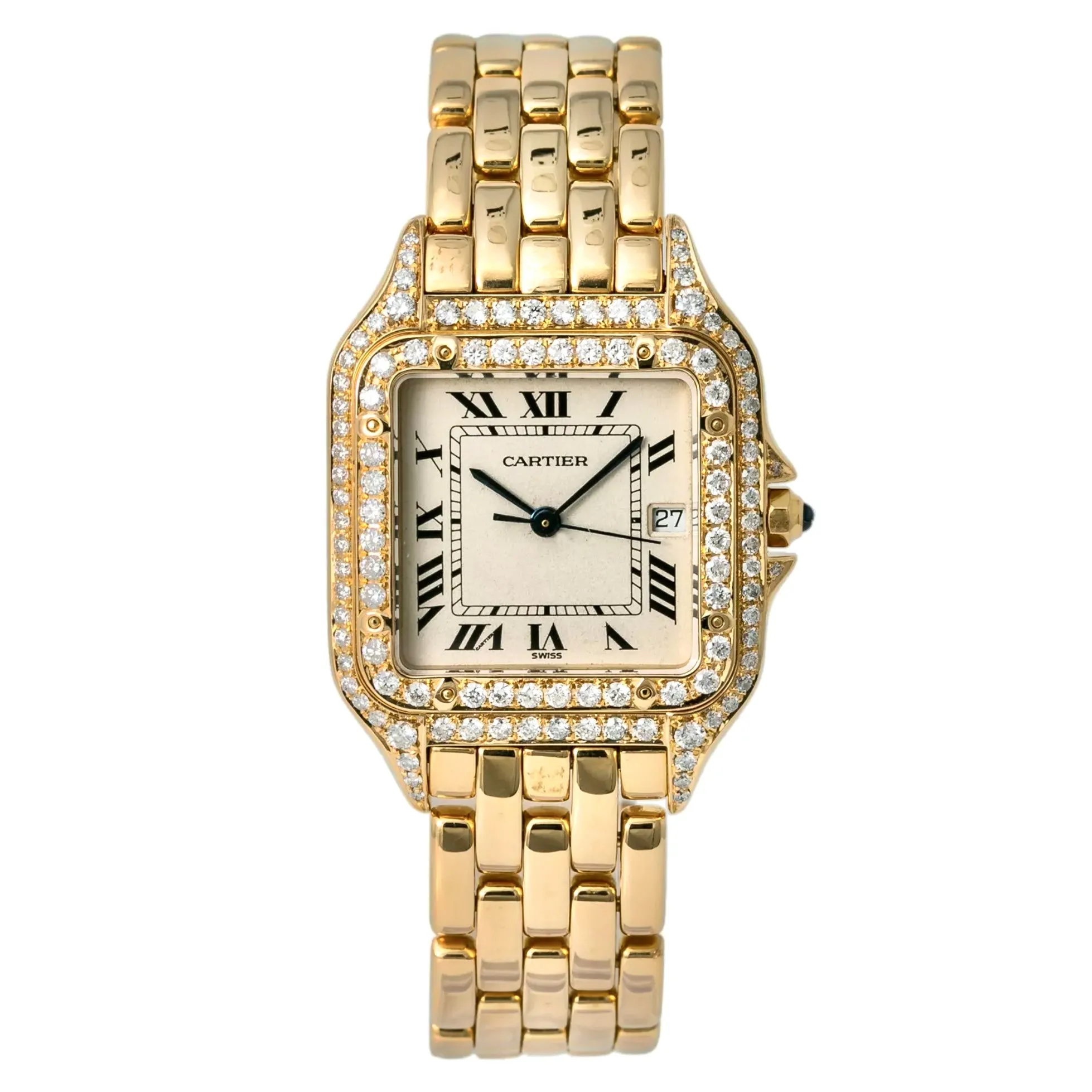 CARTIER PANTHERE 27mm 18K Yellow Gold 1.20TCW DIAMOND Watch