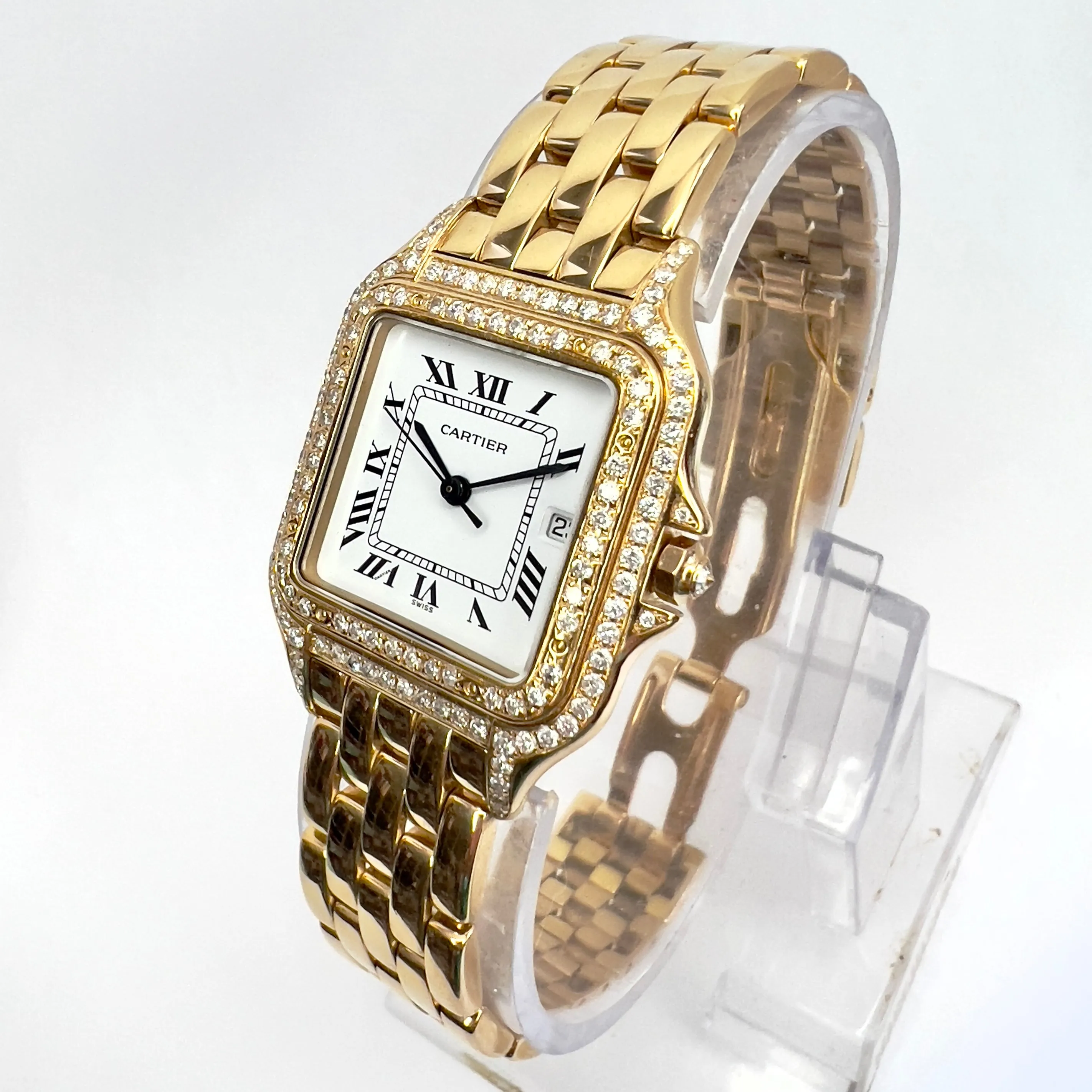 CARTIER PANTHERE 27mm 18K Yellow Gold 1.30TCW Diamond Watch