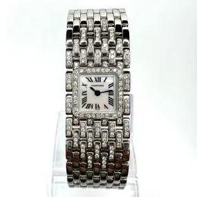 CARTIER PANTHERE RUBAN Quartz Steel 1.32TCW DIAMOND Watch