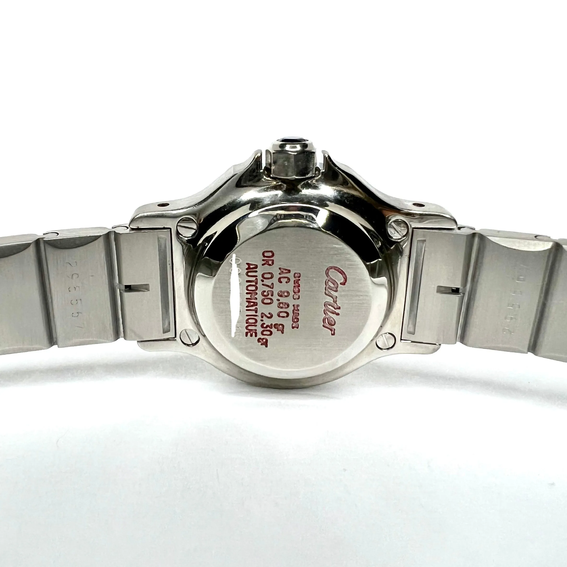 CARTIER SANTOS OCTAGON 25mm Automatic 2 Tone 0.40TCW DIAMOND Watch