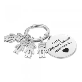 CAS102714 - Personalized Kiddies keyring, Stainless Steel