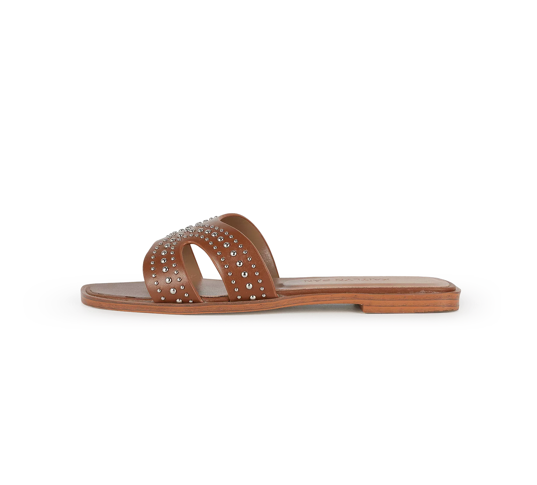 Ceres Cut Out Genuine Leather Slippers