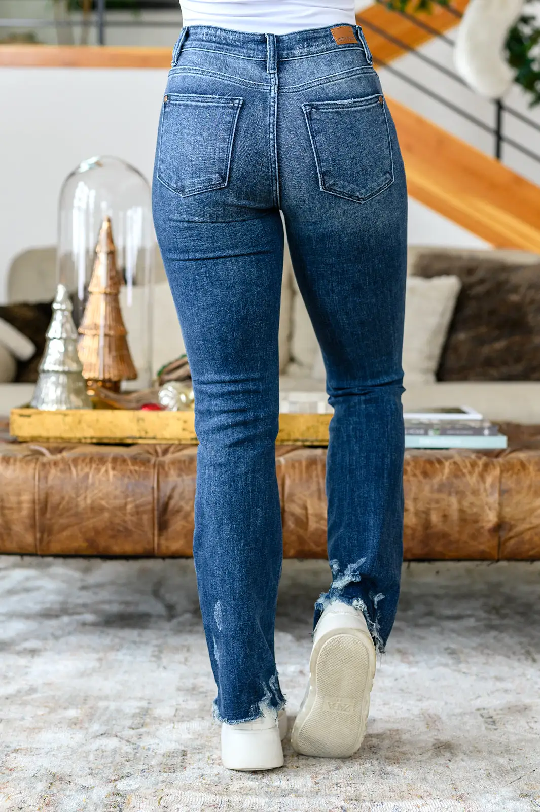 Christine High Contrast Slim Bootcut Destroyed Jeans-- Use the code SPRINGJB for 20% off!