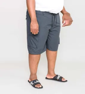 D555 Big Mens Navy Cargo Short With Shaped Leg Pockets (NICK NAVY)