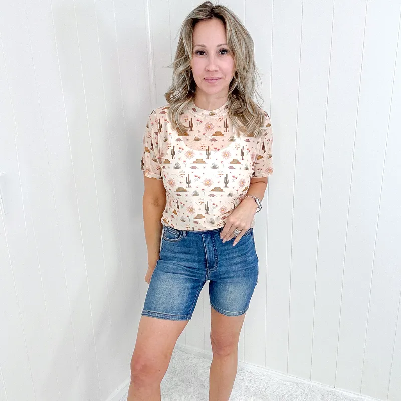 Desert Dreaming Short Sleeve Sheer Top