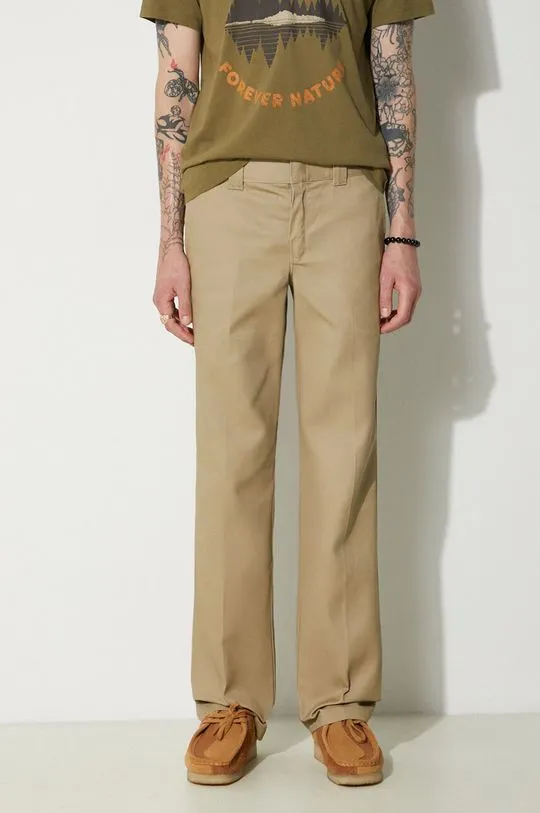 Dickies trousers Work Pant Rec men's beige color