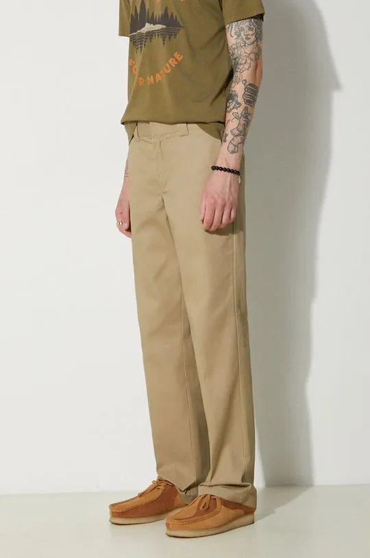 Dickies trousers Work Pant Rec men's beige color