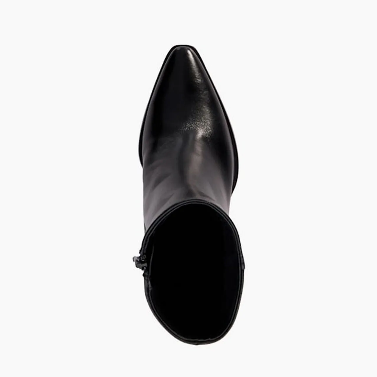 DUNE LONDON Paxten Leather Western Ankle Boots - Black