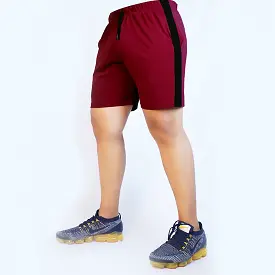 Eternity Maroon Shorts With Black Panel- Sale