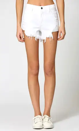 FINN WHITE DENIM SHORTS