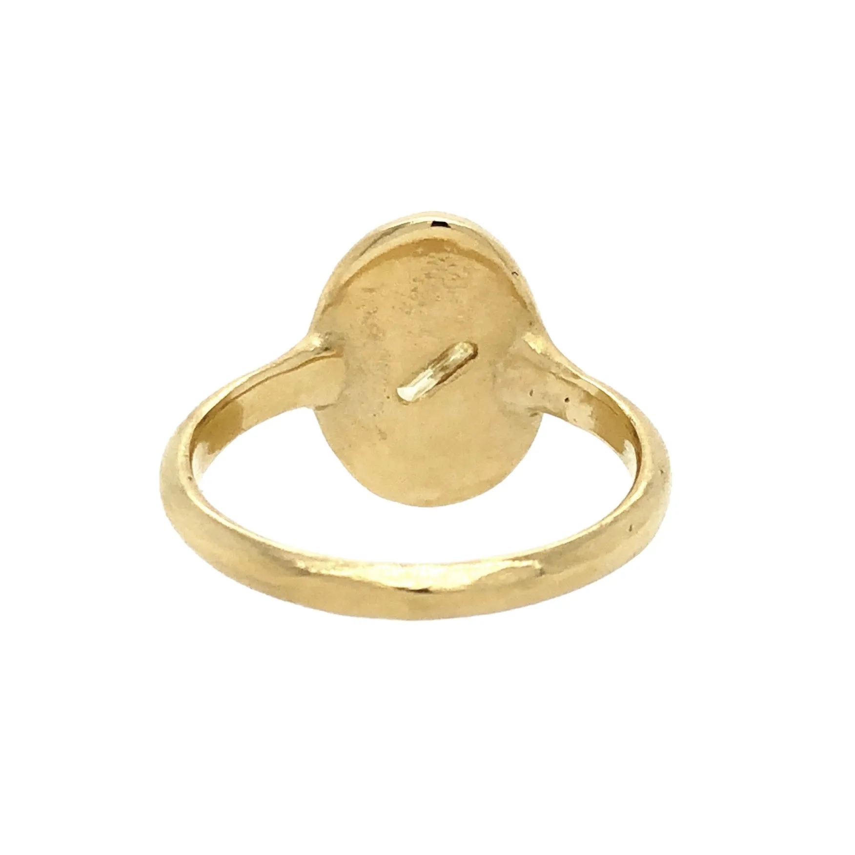 Gold Signet with Diamond X  - Atelier Narce