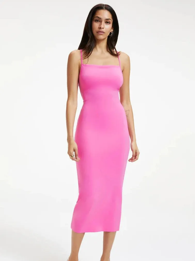 Good American Pink Scuba Dress