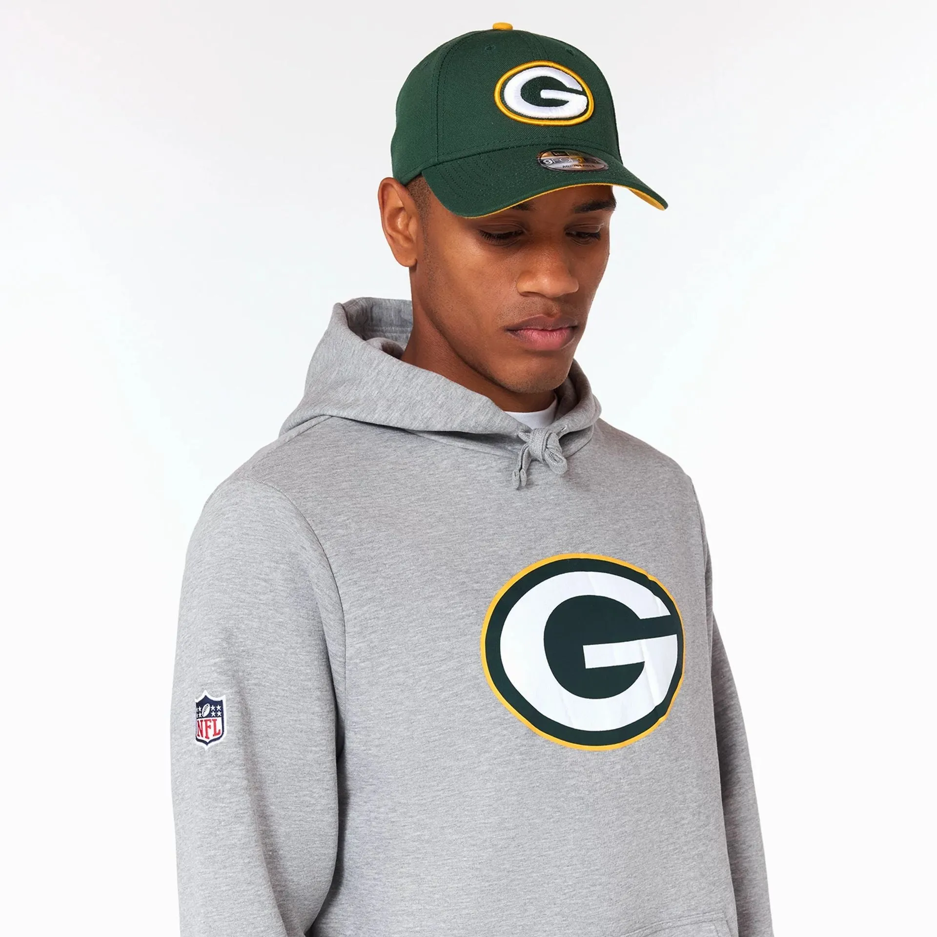 Green Bay Packers NFL Grey Pullover Hoodie