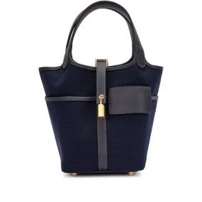 Hermès Caban Swift and Bleu Marine Toile Goeland Cargo Picotin Lock 18 Gold Hardware, 2022