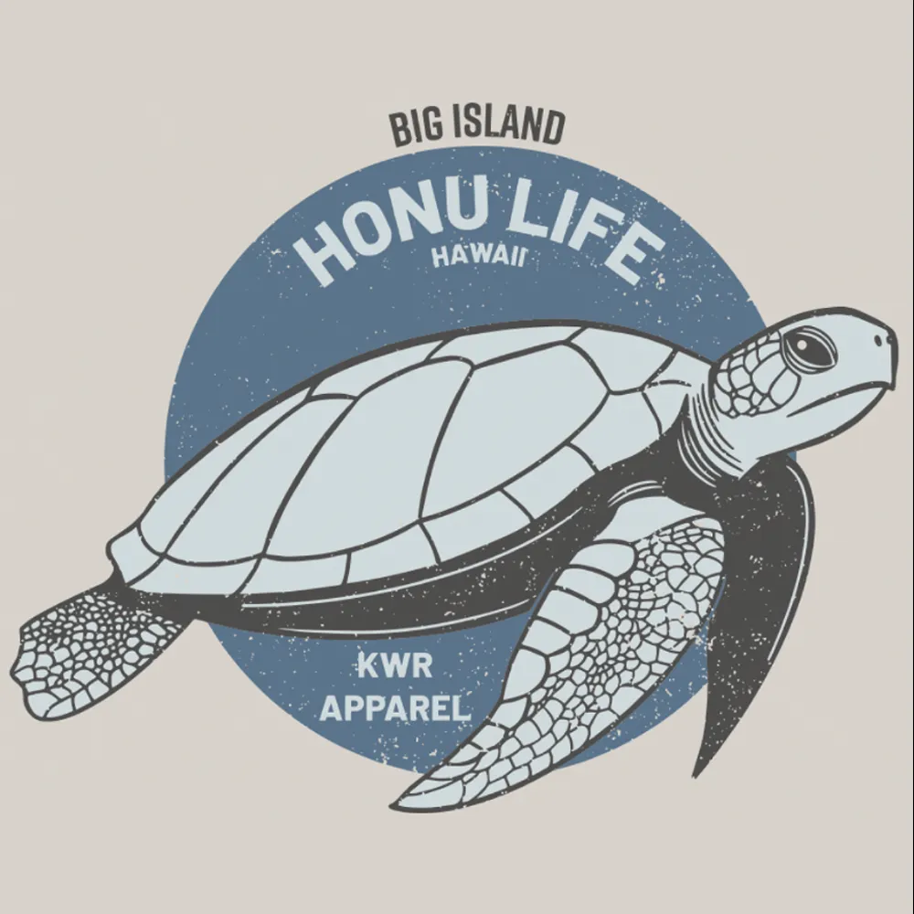 Honu Life Short Sleeve Tee - Light Gray