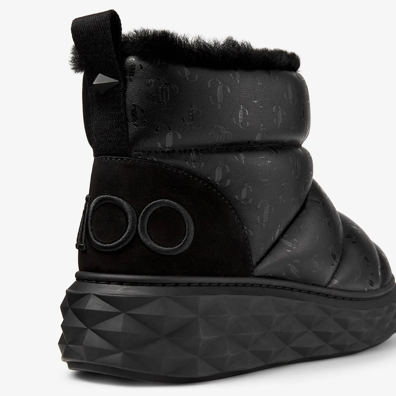 JIMMY CHOO Xan Padded Logo Boots - Black