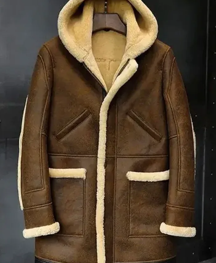 Joshua Brown Fur Hooded Leather Jacket - William Jacket