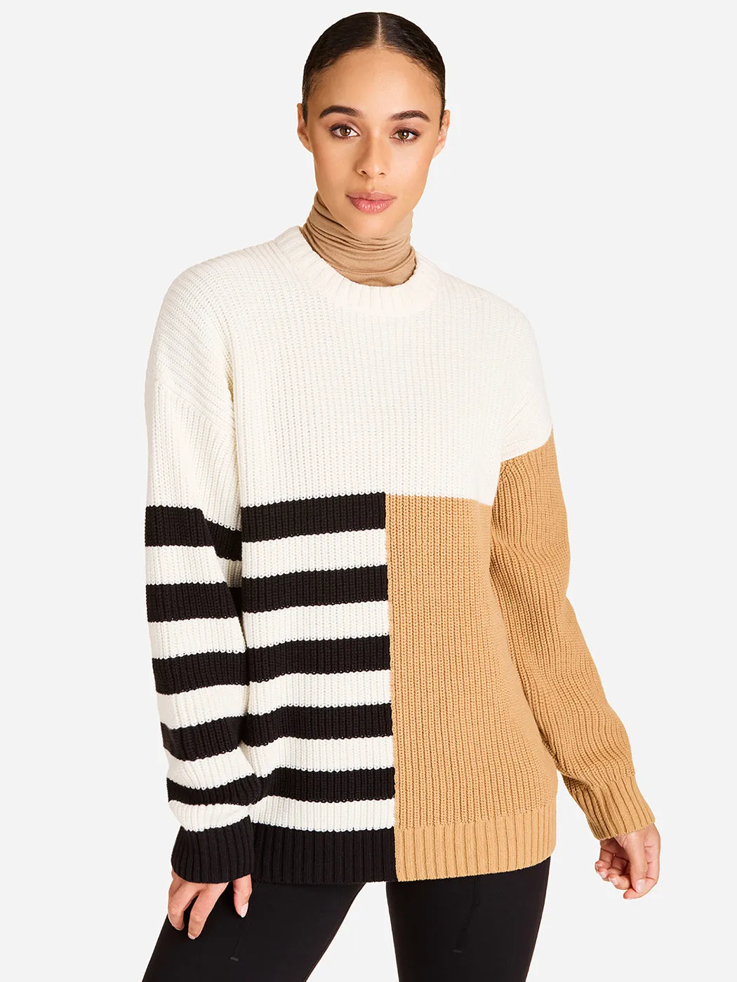 Joshua Sweater - BLACK/BONE/CAMEL