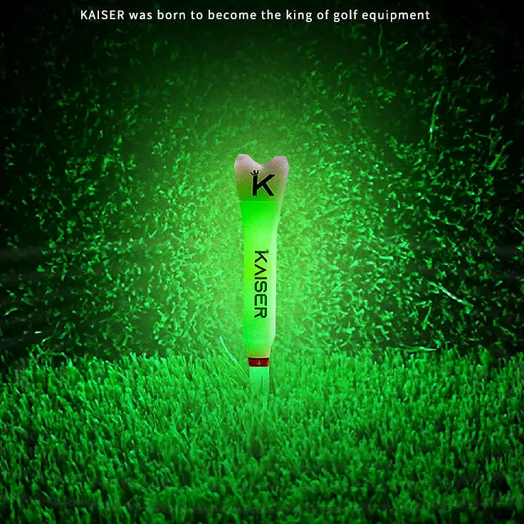 KAISER T1 Golf Tees Day Night Gifts Accessory Sets/ Long 1pcs+Short 1pcs/ distance increase luminous anti-slicing Height fix Hol