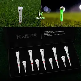 KAISER T5 Golf Tees Day Night Gifts Accessory Sets/ Long 5pcs+Short 4pcs/ distance increase luminous anti-slicing Height fix Hol