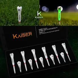 KAISER T6 Golf Tees Day Night Gifts Accessory Sets/ Long 6pcs+Short 5pcs/ distance increase luminous anti-slicing Height fix Hol