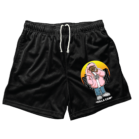 Killa Cam (Cam'ron) Black Mesh Shorts (5 Inch Inseam)