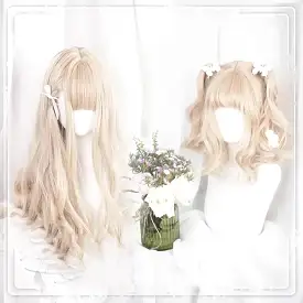 Lolita Brown White Gradient Long/ Short Wig MK15494