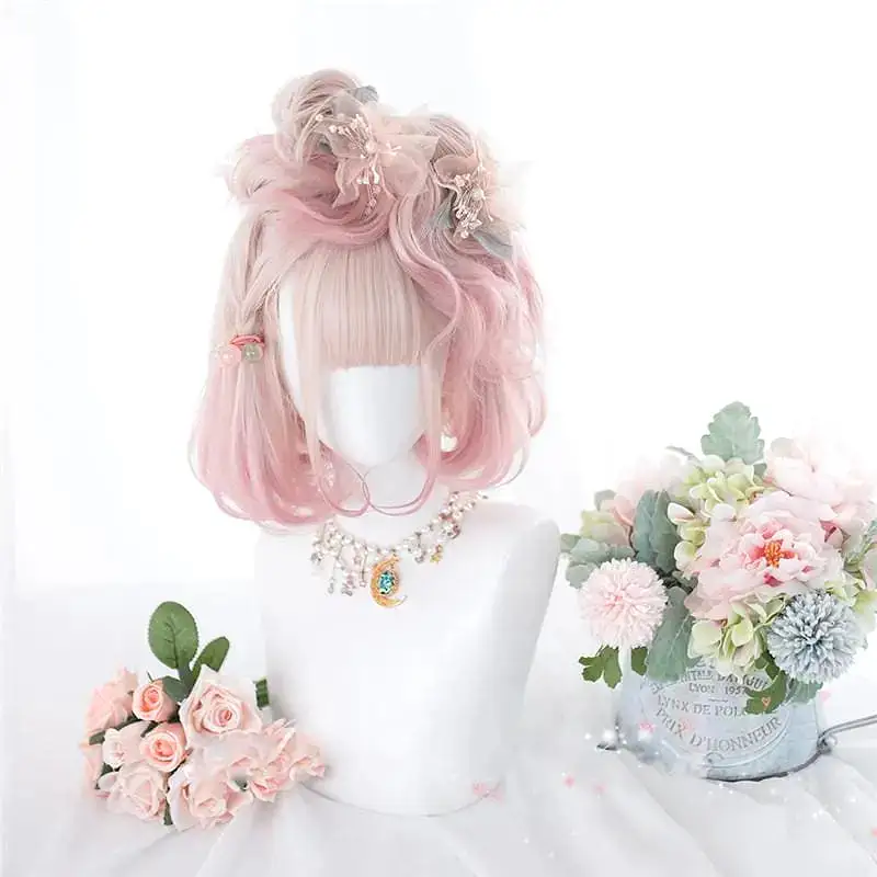 Lolita Cherry Pink Double Ponytail Wig MK15658