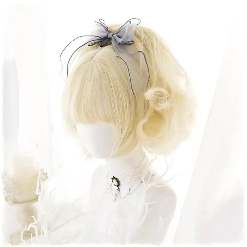 Lolita Cream Yellow Ponytail Wig MK15723