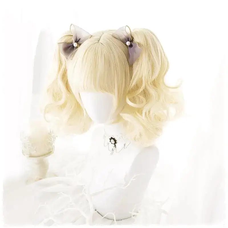 Lolita Cream Yellow Ponytail Wig MK15723